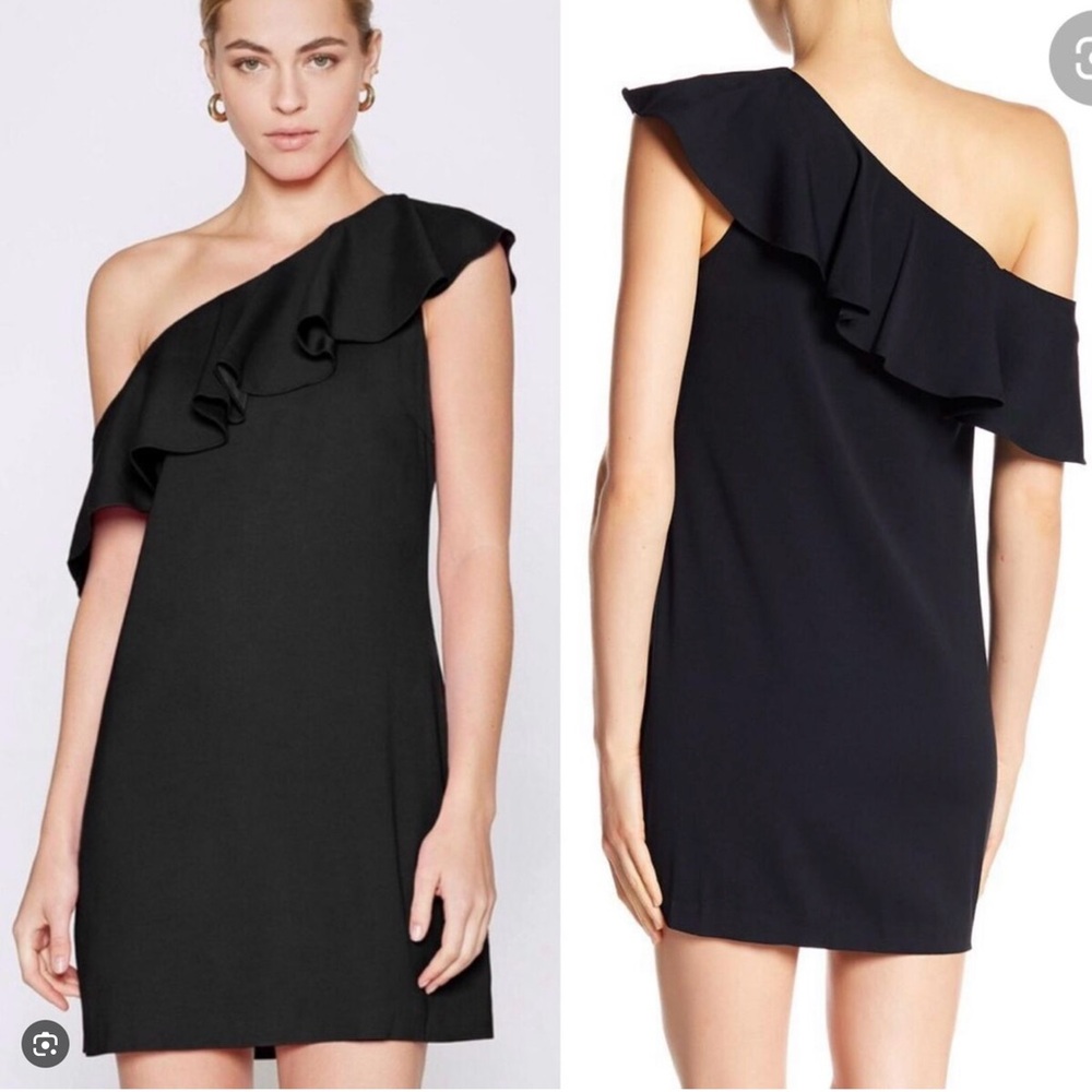 Joie Bronwen Black One-Shoulder Dress